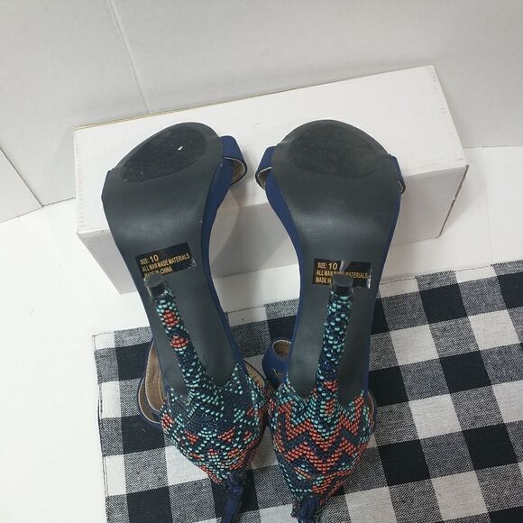 Charlotte Russe Blue Stiletto Heel  Size 10 - Picture 11 of 12